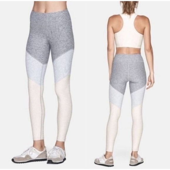 NEW Outdoor Voices Womens Spring 7/8 Color Block Leggings Grey Size Small - Picture 1 of 16